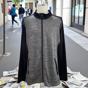 North End Mens XXL Gray‎ Black Zip Jacket Athletic Lightweight Gorpcore Outdoor